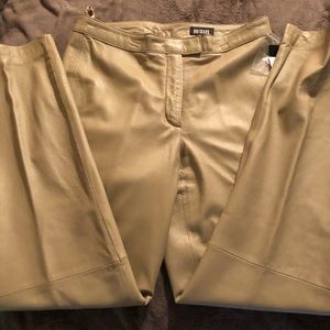 Cream/tan leather pants